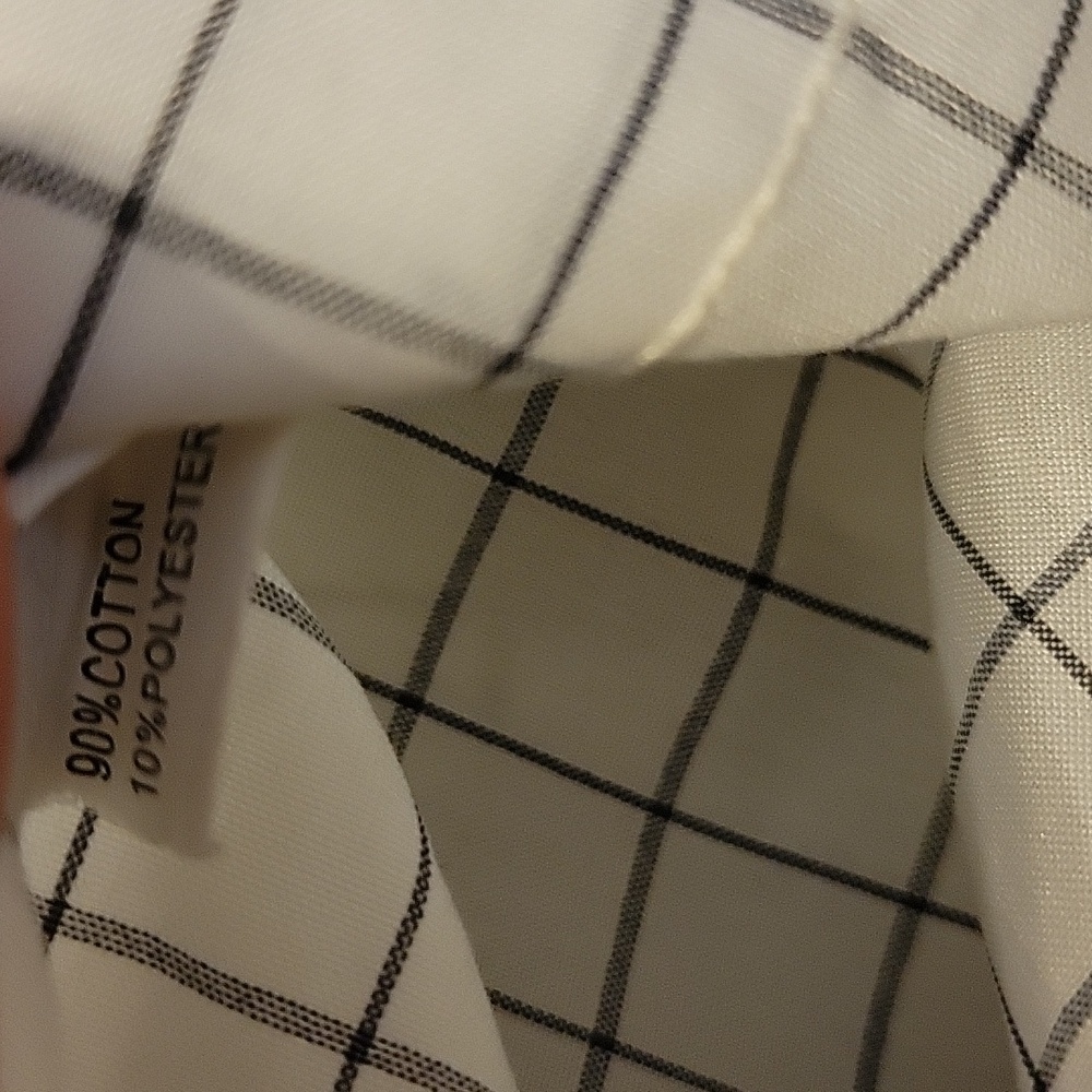 Giorgio Armani Le Collezioni button down dress shirt, black/white check, sz 16.5 - Picture 9 of 10